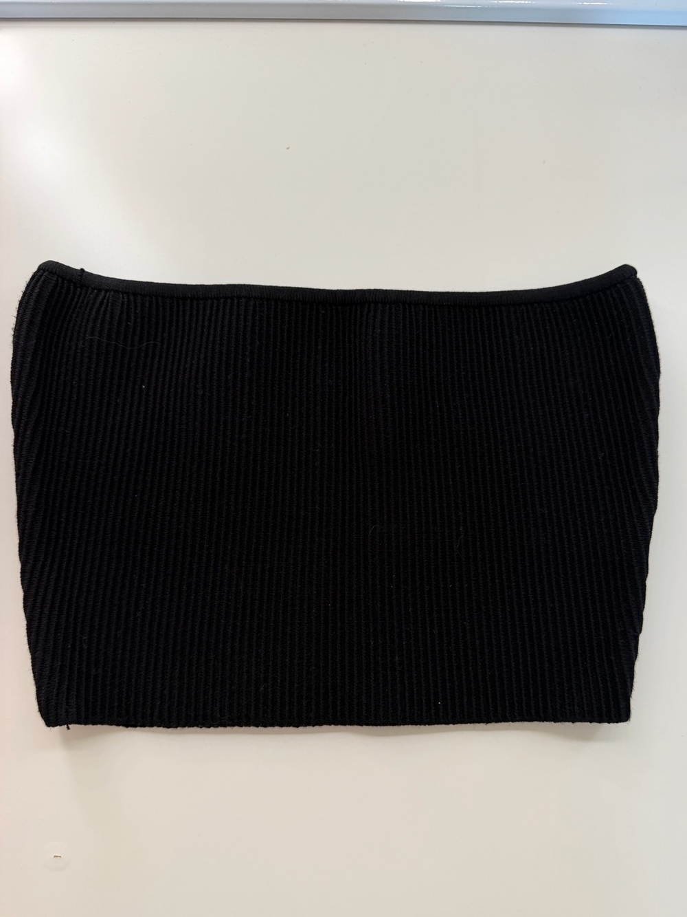 Babaton Black Ribbed Tube Top